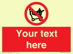 Custom No Climbing on Trolley Sign